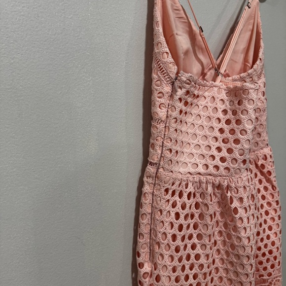 Abercrombie & Fitch Pink Crochet Lace Eyelet Dress XS - Picture 8 of 9